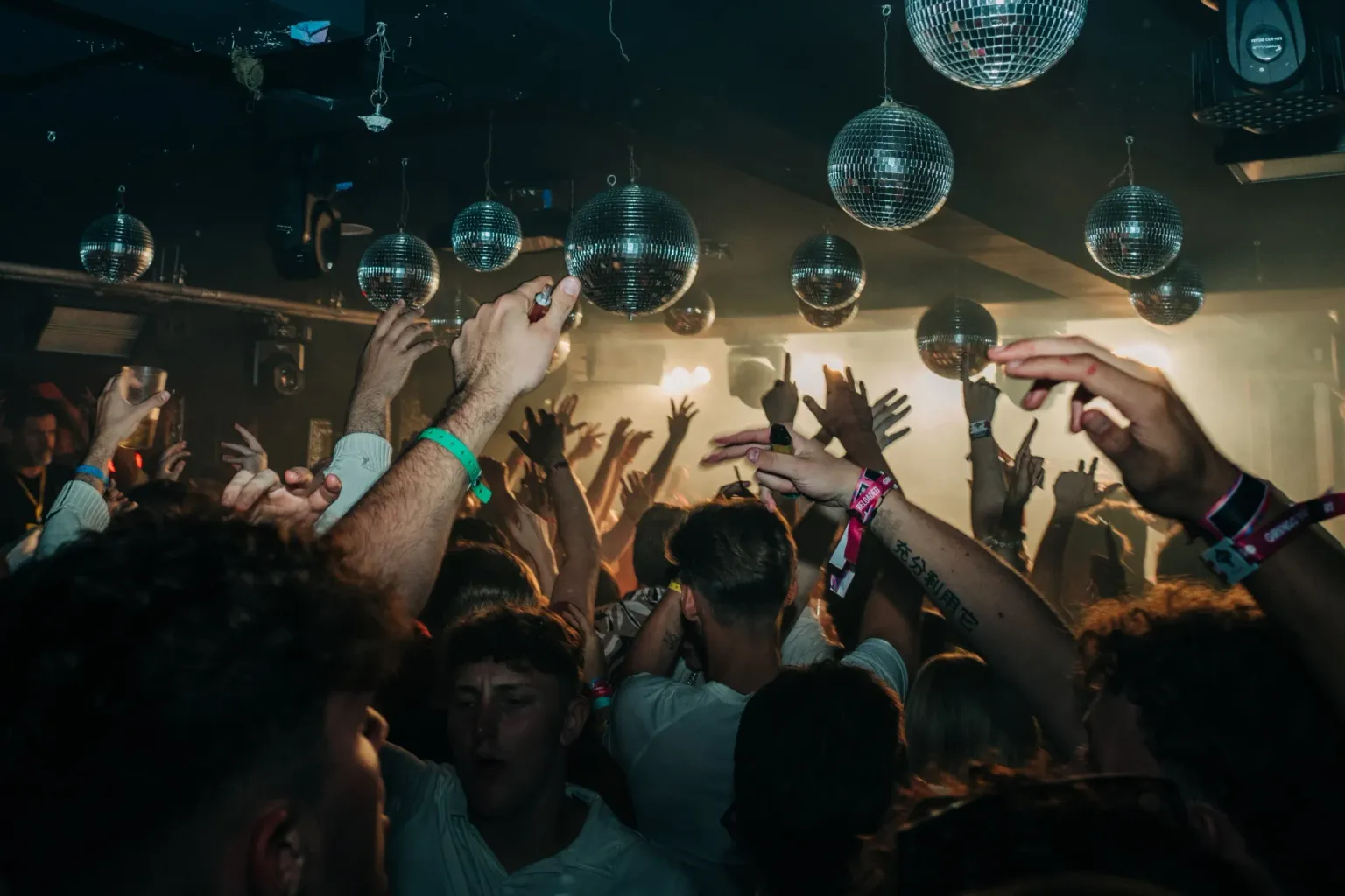 Crowd dancing at Mansion Club Night in Magaluf