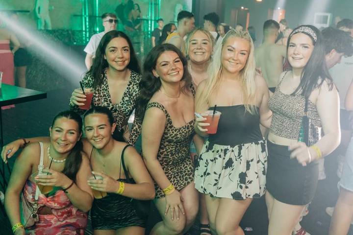 Group of Girls at the Welcome to the Jungle event at Venue nightclub in Kavos