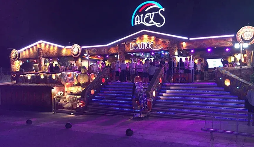 Alex's Bar on the Magaluf Strip