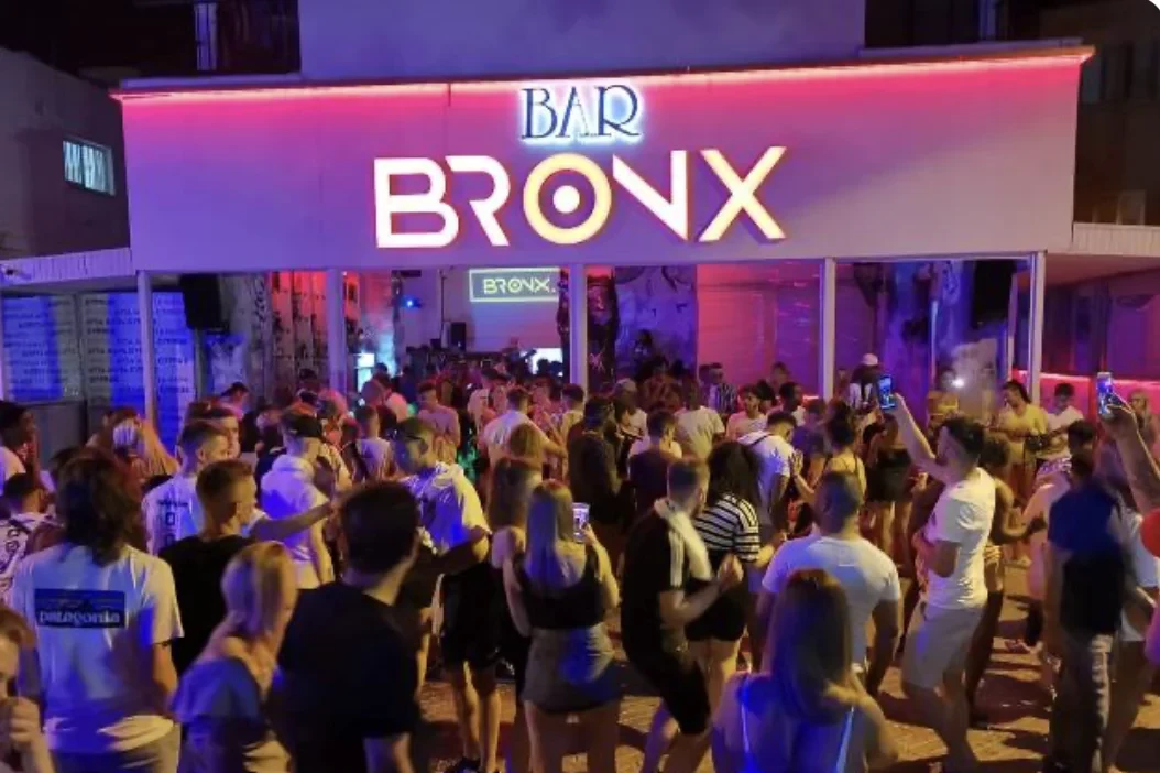 The Bronx Ayia Napa Street View with crowded people outside